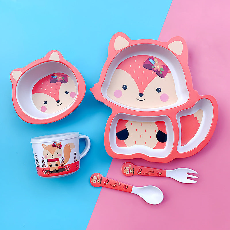 Baby feeding bowl with Bamboo Fiber spoon and Bamboo Fiber straw (Available)