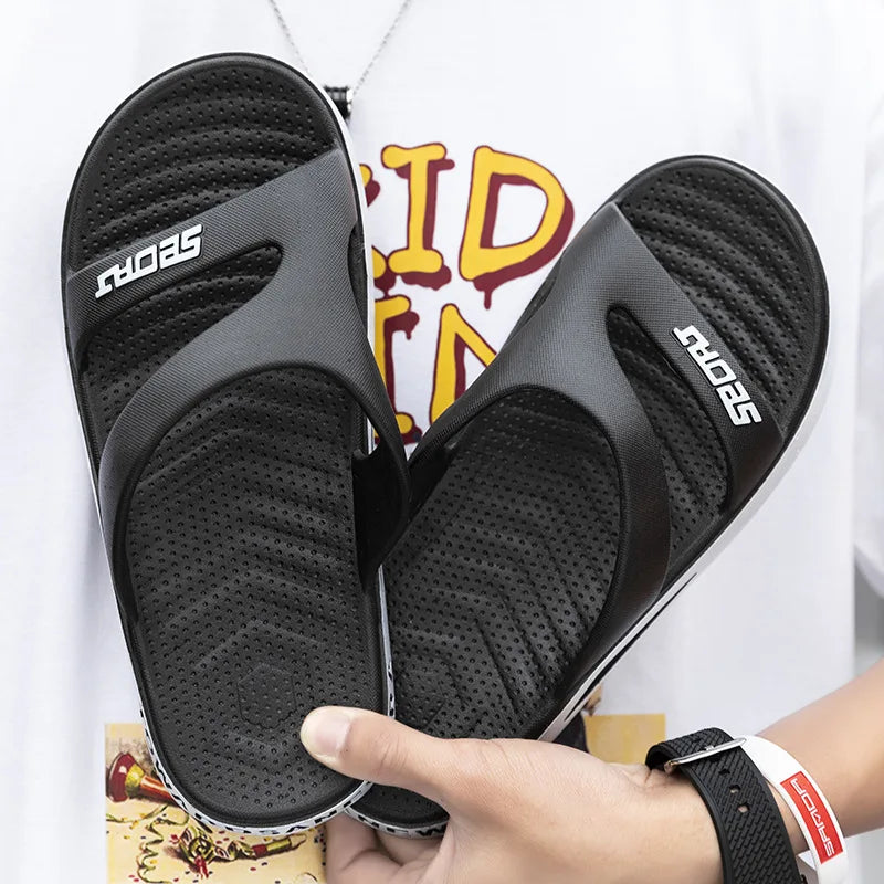 Men's Summer Fashion Slippers for Home ,Soft Soles, PVC Durable Material, Outdoor Sports and Leisure Beach Shoes