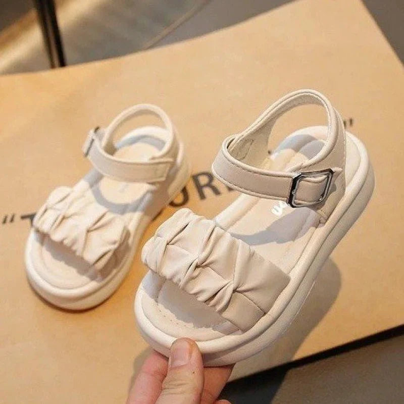 Girls' Elegant Sandals - Versatile & Stylish For Indoor/Outdoor, Beach-Ready Princess Shoes , Breathable & Lightweight