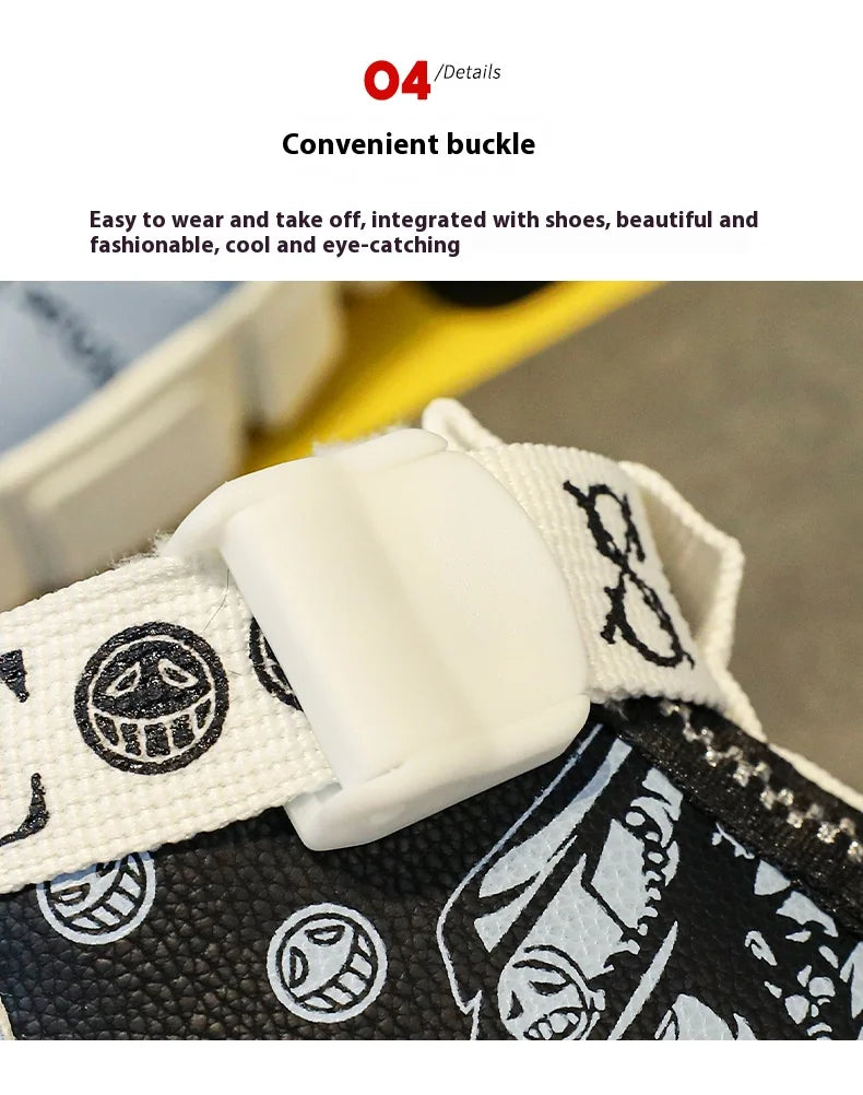 Boys' high-top sneakers Autumn/Winter new style children's sports shoes Buckle student soft-soled fleece casual shoes