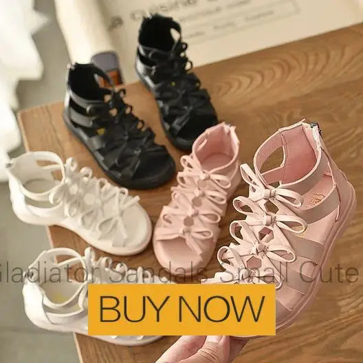New Summer Kids Sandals for Girl Outdoor Beach Shoes Girls Gladiator Sandals Small Cute Bowknot Baby Toddler Girl Sandals 21-36