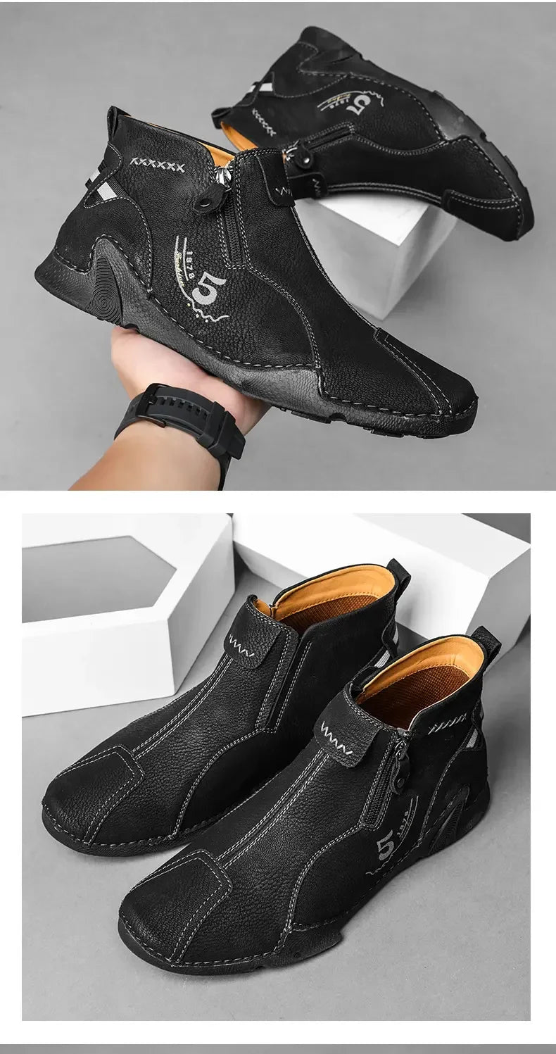 Sneakers Men Casual Shoes Outdoor Anti Slip Man Ankle Boots High Quality Sneakers Man Flat Bottomed Short Boots Shoes for Men