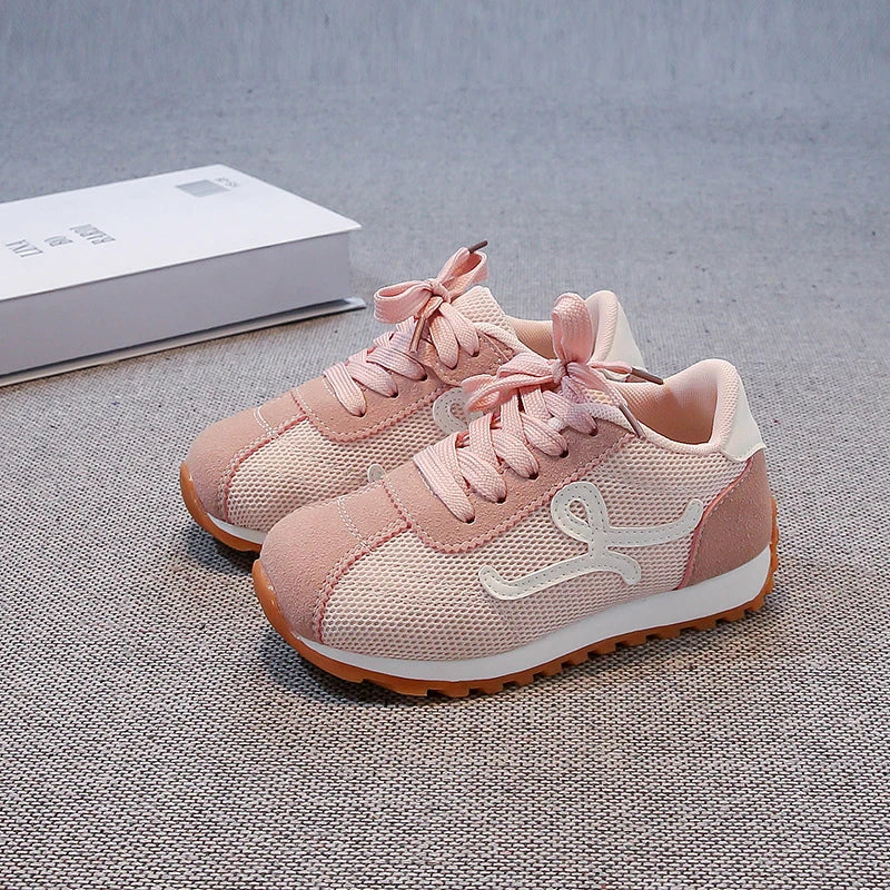 Children's Sneakers 3-18 Years Old Four Seasons Yellow Breathable Boys Girls Casual Shoes Gray Soft Non-slip Kids Running Shoes