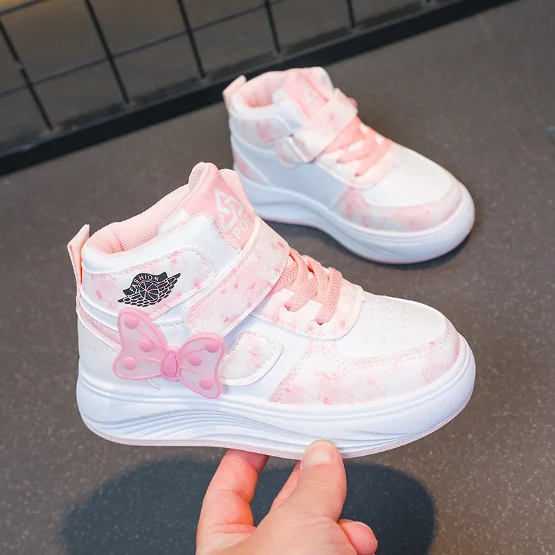 2025 Children's SneakersGirls Casual Shoes Student Shoes Anti-slip Teen Sport Pink Blue Shoes Size 26-37