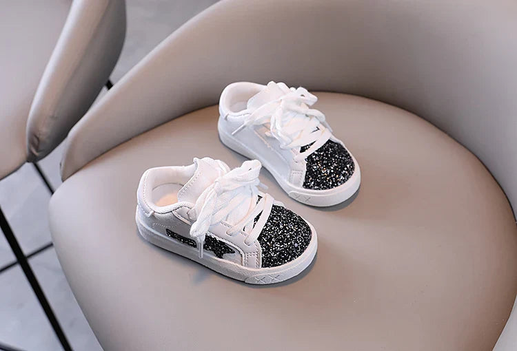 Girls' Shoes 2025 Spring New  Casual Versatile Little Girls  Star sneakers Spring and Autumn Children's Sports Shoes