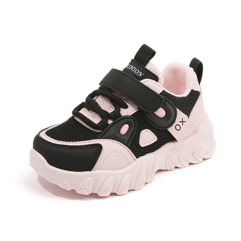 2025 New Spring Autumn Boys White Shoes Girls Breathable Mesh Casual Soft Sole Sneakers Kids Running Shoes Children Sports Shoes