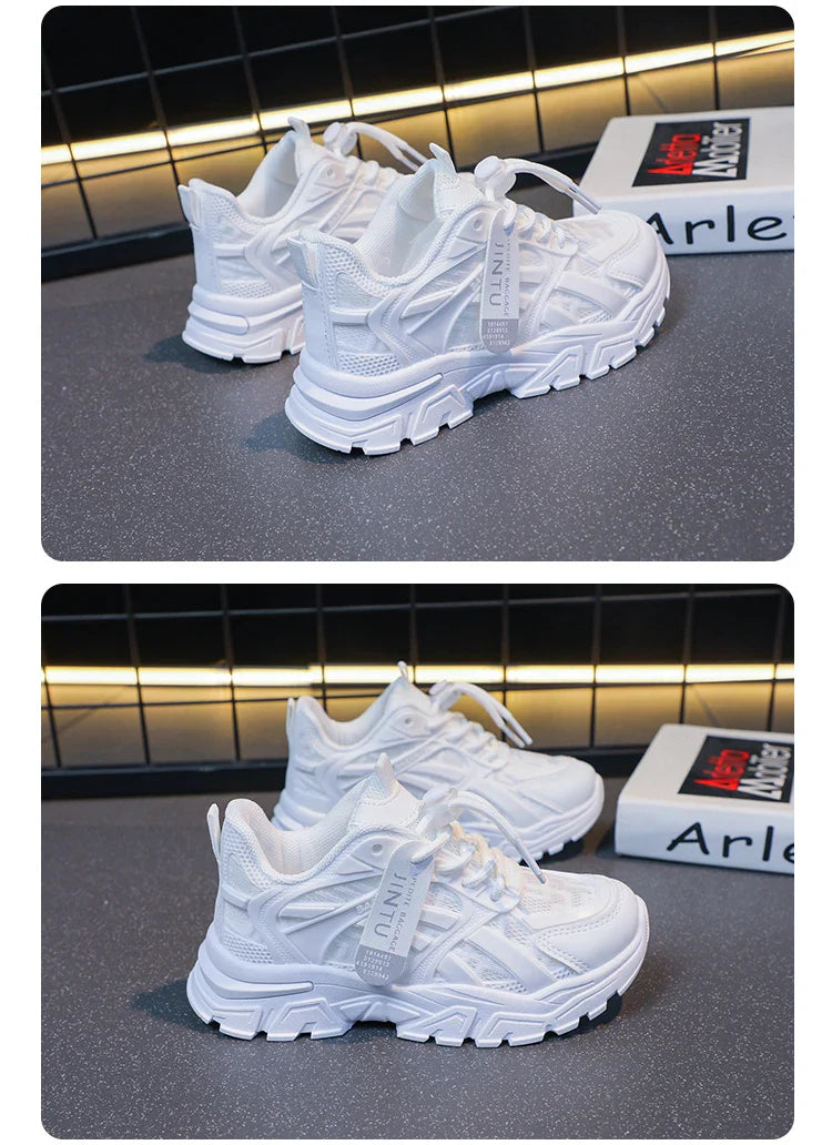 Girls Sneakers 2024 Children Casual Shoes Mesh Platform Designer Tennis Sneaker 6 To 12 Years Kids Sports Shoe for Girl