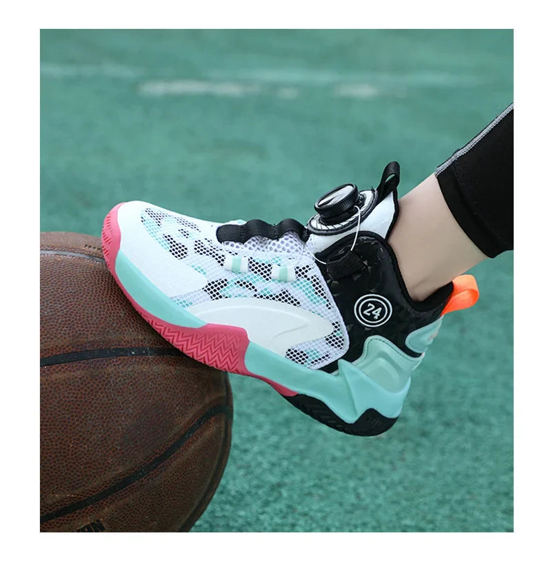 Kids Basketball Shoes Boys Sneakers Non-slip Child Trainer Basket Shoes Outdoor Children Sport Shoes