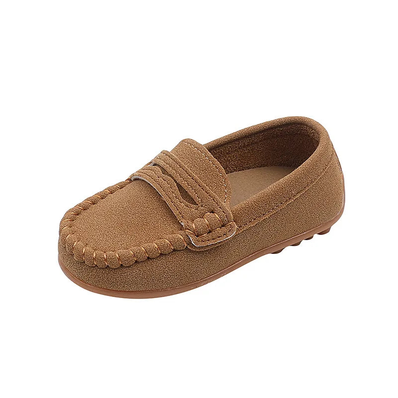 Children Moccasin Shoes Boys Flats Loafers Non-slip Tassels Cute Kids Casual Leather Shoes Soft Slip-on Pleated Solid Color 2025