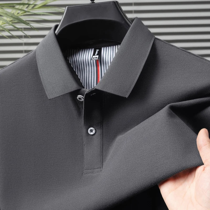 100% cotton high-quality brand summer new comfortable and breathable polo shirt men's golf business casual hot selling short top