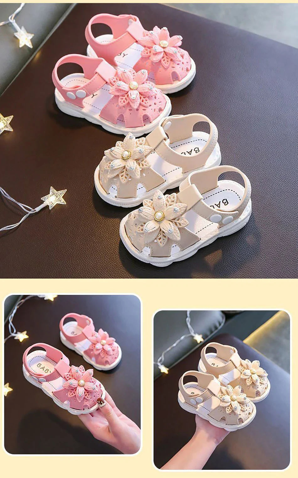New Girls Summer Sandals Soft Sole Breathable Kids Beach Shoes Anti-slip Princess Sandals Children Casual Footwear
