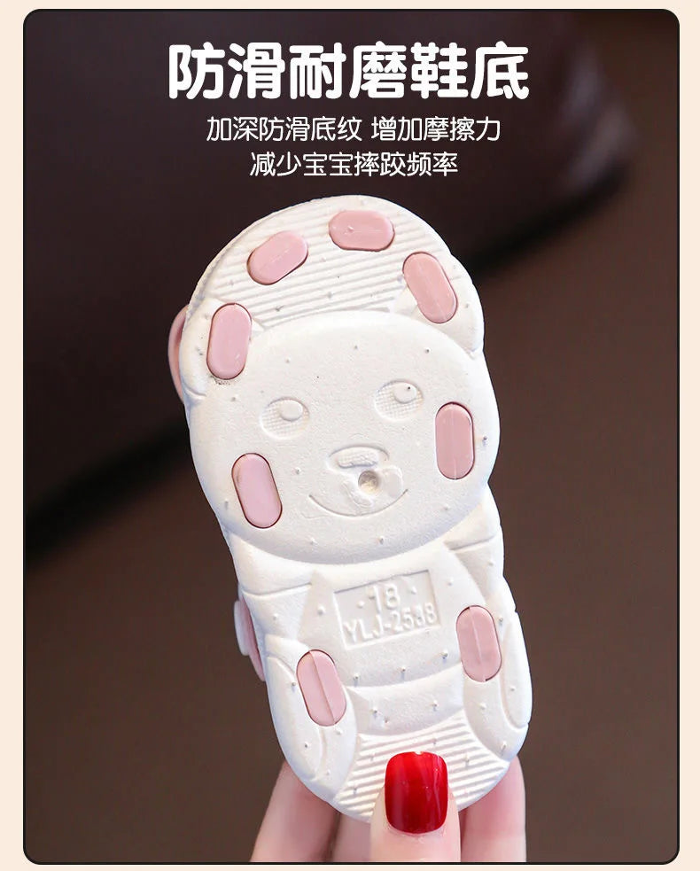 Infant Girls Sandals Summer Baby Shoes Can Make Sounds Cute Bow Princesses Kid Toddler Children Soft First Walkers