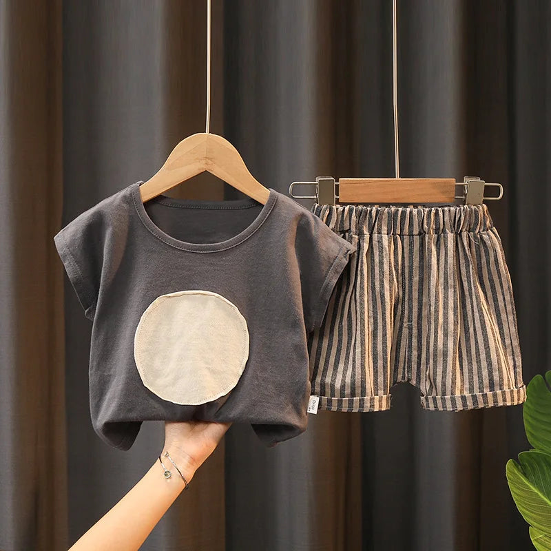 Summer Fashion Baby Boy Clothes Sets T-shirt + Pants 1-4T Toddler Casual Clothing Suits Children Kids Boys Outfits Suit
