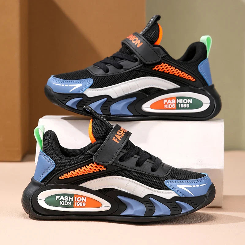 Children's Sneakers for Boys Breathable Mesh Running Sports Shoes Lightweight Students Kids Casual Walking Shoes Non-Slip