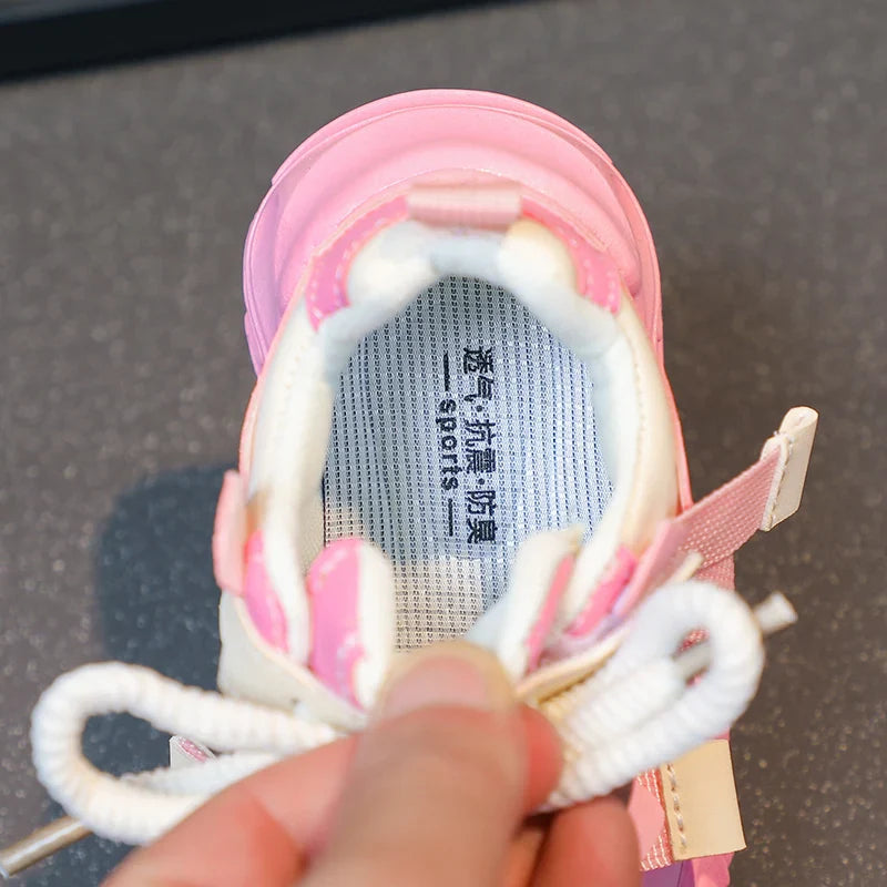 Kids Sport Chunky Shoes Mesh Breathable Casual Girls Sneakers children boy Shoes