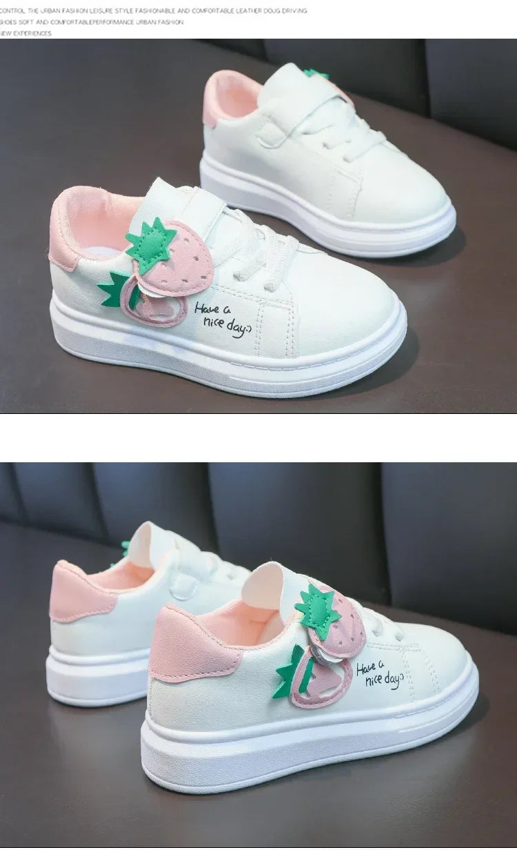 girl shoes 2025 spring autumn sports shoes children's soft-soled sneakers student skate shoes casual shoes