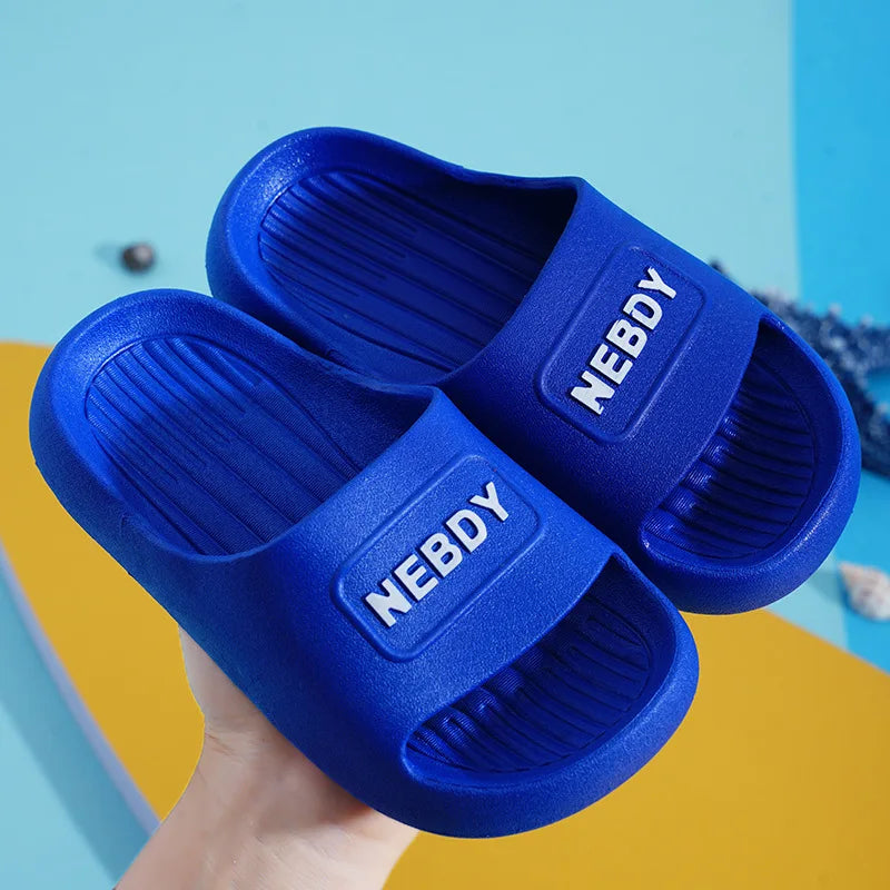 Summer Children's Indoor Slippers for Boys and Girls Bathroom Soft-Soled Thickened Anti-Slip Baby Slippers and Cool Sandals