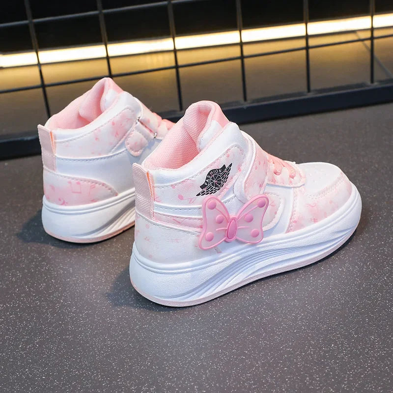 2025 Children's SneakersGirls Casual Shoes Student Shoes Anti-slip Teen Sport Pink Blue Shoes Size 26-37