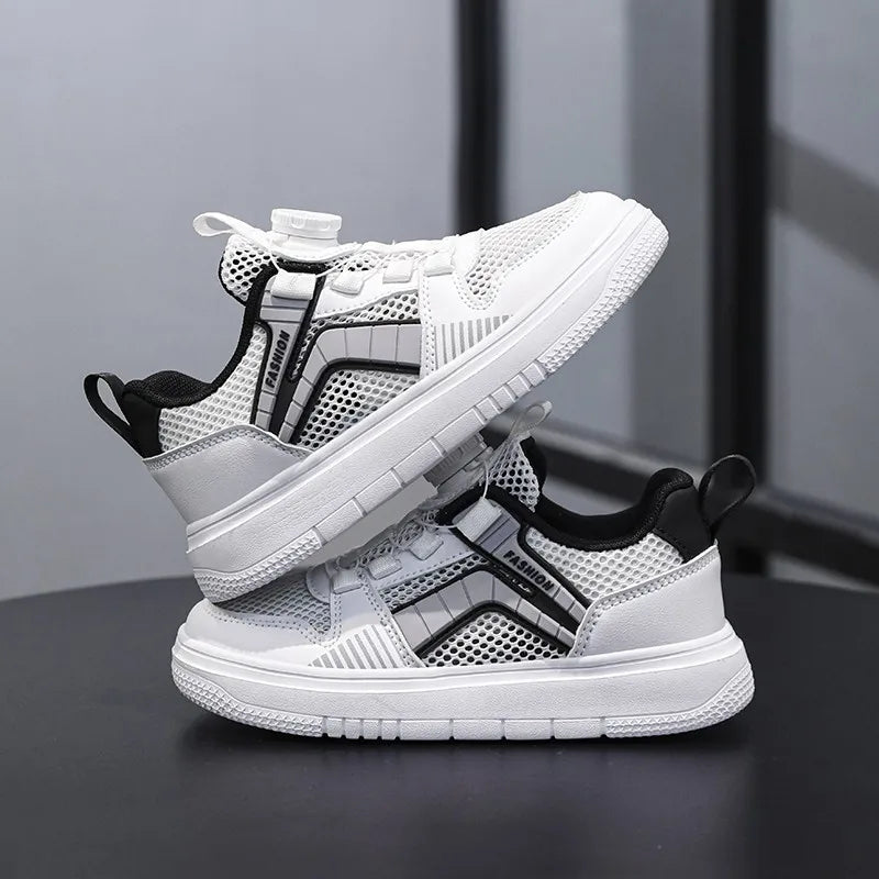 Boys' Shoes 2024 new summer kids' sneakers Girls' mesh breathable hollowed-out running single mesh shoes for big kids
