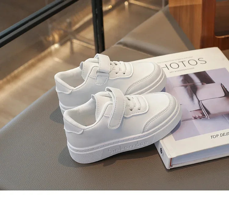 Boys White Shoes for Children Girls Unisex Kids Skate Sneakers Casual Fashion Classic for School Rubber Anti-skid Breathable New