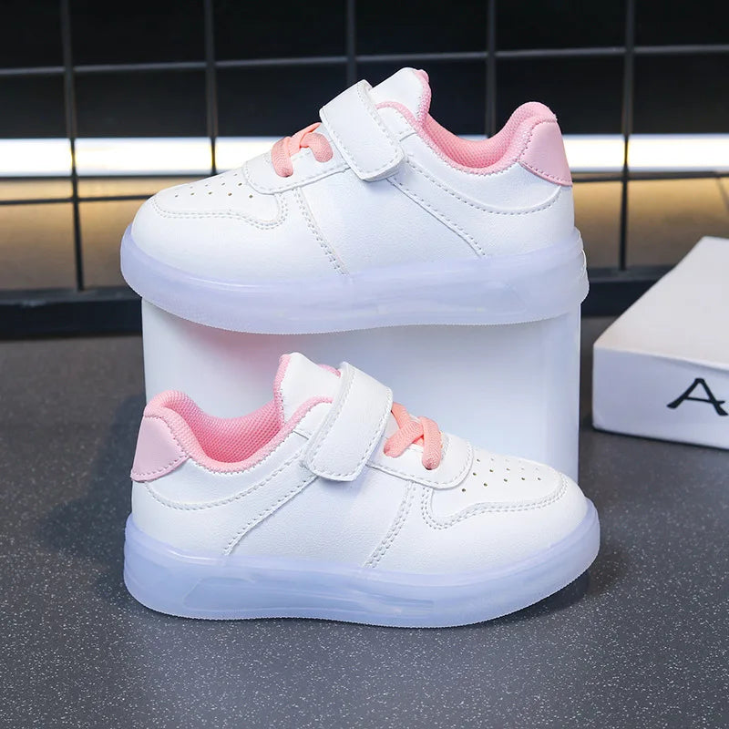 Zapatos Fashion Girls' Sneakers 2025 Spring New Kids Luminous Shoes Breath Boys Shoes Anti Slip Girls Casual Shoe Кроссовки