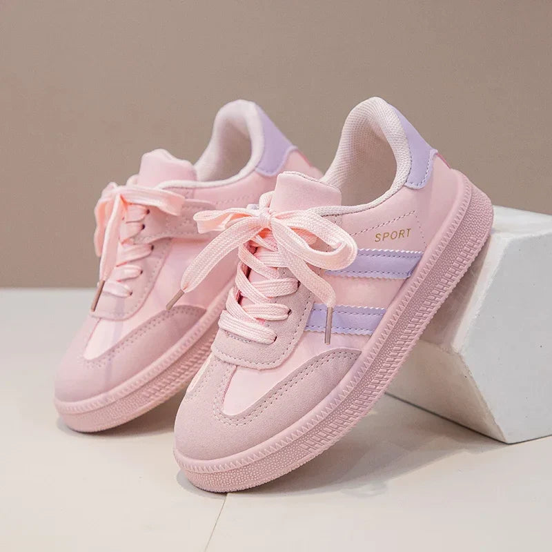 Kids Sneakers for Girls 2025 Spring Autumn New Boys Sneakers Fashion Patchwork Versatile Children Causal Tennis Shoes Hook Loop