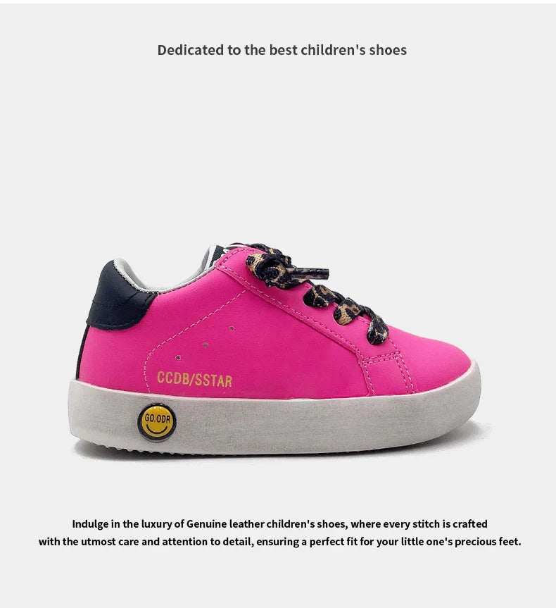 Girls Sneakers Spring Autumn Kids Fashion Brand Sport Running Chunky Trainers Baby Children Casual Glittler Star Shoes Soft Sole