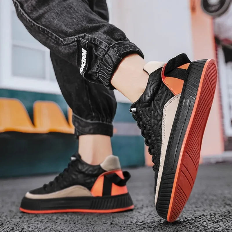 Men Sneakers Fashion Trend Luxury Brand Casual Flat Shoes Vulcanize Shoe Male Outdoors Non-slip wear-resistant Hiking Shoes 2023 (Available)