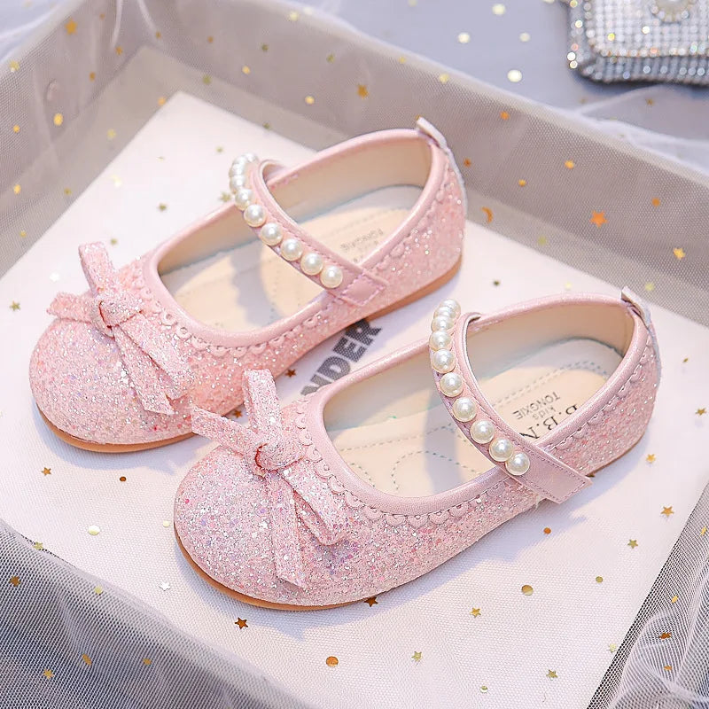 2025 Children Princess Leather Shoes for Girls Autumn New Fashion Korean Style Soft Bottom Anti-slippery Versatile Party Shoes