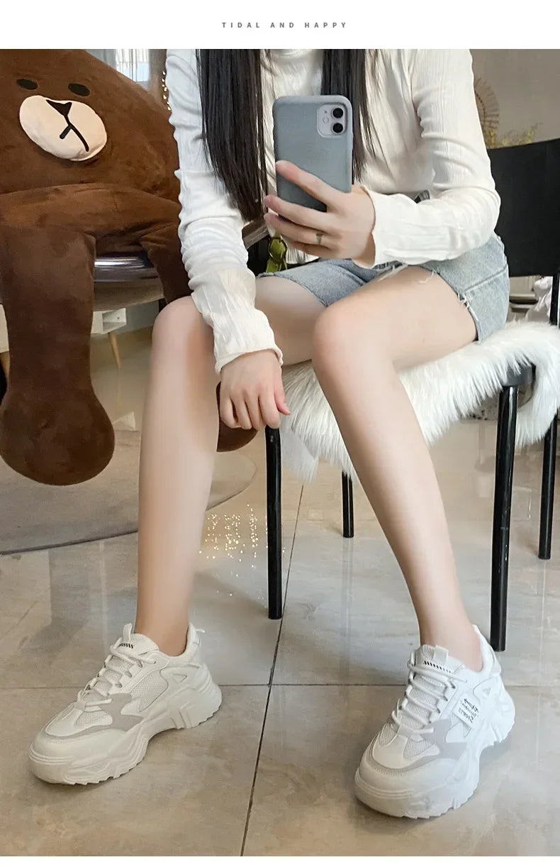 Womens Shoes  Fashion Trend Breathable Mesh Sneakers Women Comfortable Soft Bottom Casual Platform Shoes Zapatos Mujer