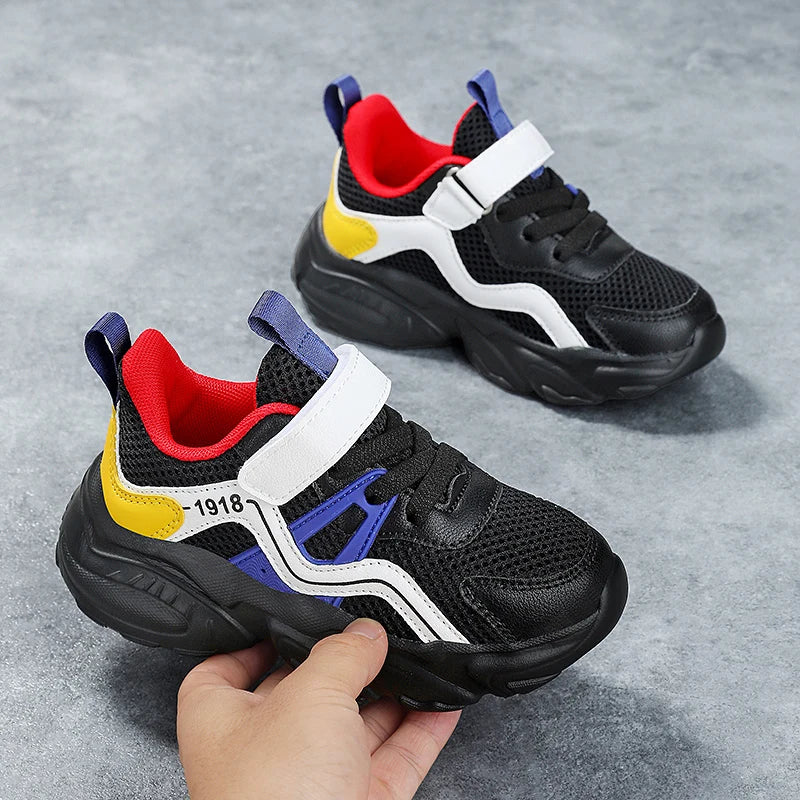 Fashion Mesh Kids Running Shoes Youngsters Teens Casual Walking Students Sneakers Breathable Soft Children Outdoor Sports Tennis