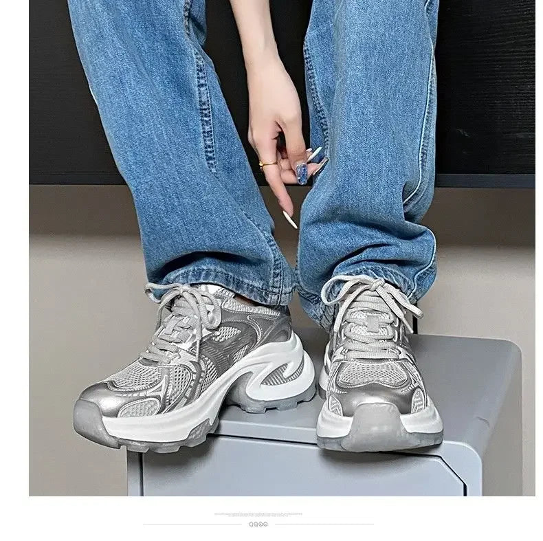 Athletic Woman Footwear 2025 New Sneakers Sports Designer Luxury Vulcanized Shoe Trends On Sale Mesh Breathable Shoes for Women