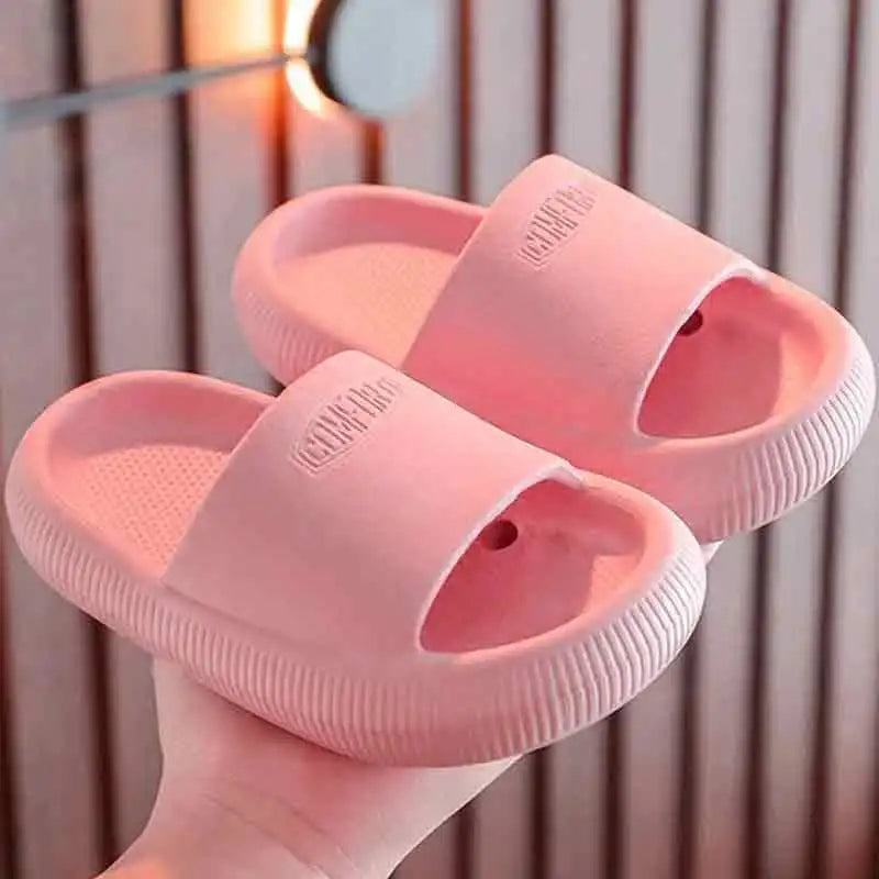 Summer Children's Indoor Slippers for Boys and Girls Bathroom Soft-Soled Thickened Anti-Slip Baby Slippers and Cool Sandals