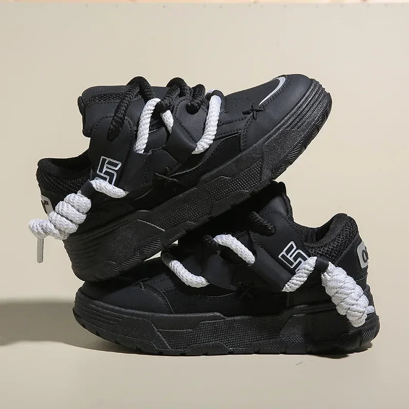 Trendy Women's Men Chunky Sneakers Versatile Casual Thick Soled Board Shoes Female Little White Shoes Walking Shoe Hombre Mujer