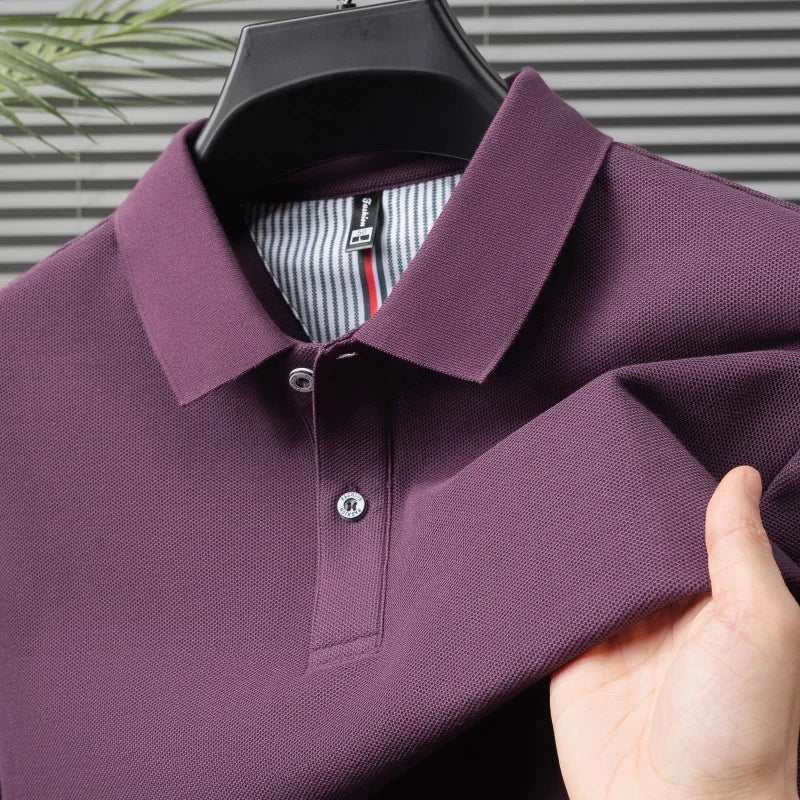 100% cotton high-quality brand summer new comfortable and breathable polo shirt men's golf business casual hot selling short top