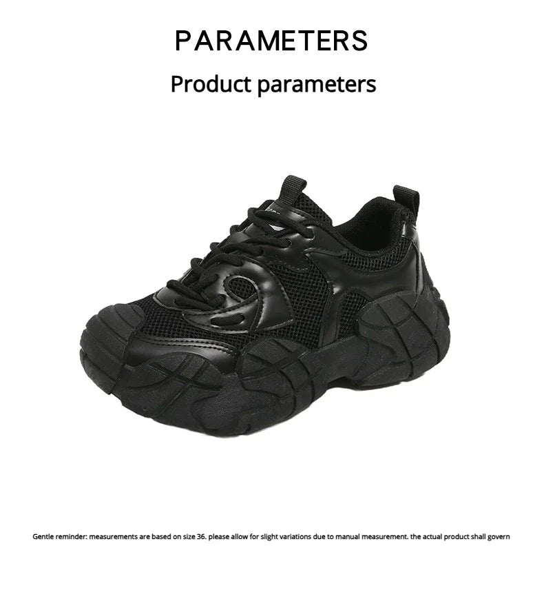 Women Platform Sneakers Lace Up Running Sports Shoes Soft Breathable Tennis Sneakers Casual Outdoor Comfortable Shoes For Female