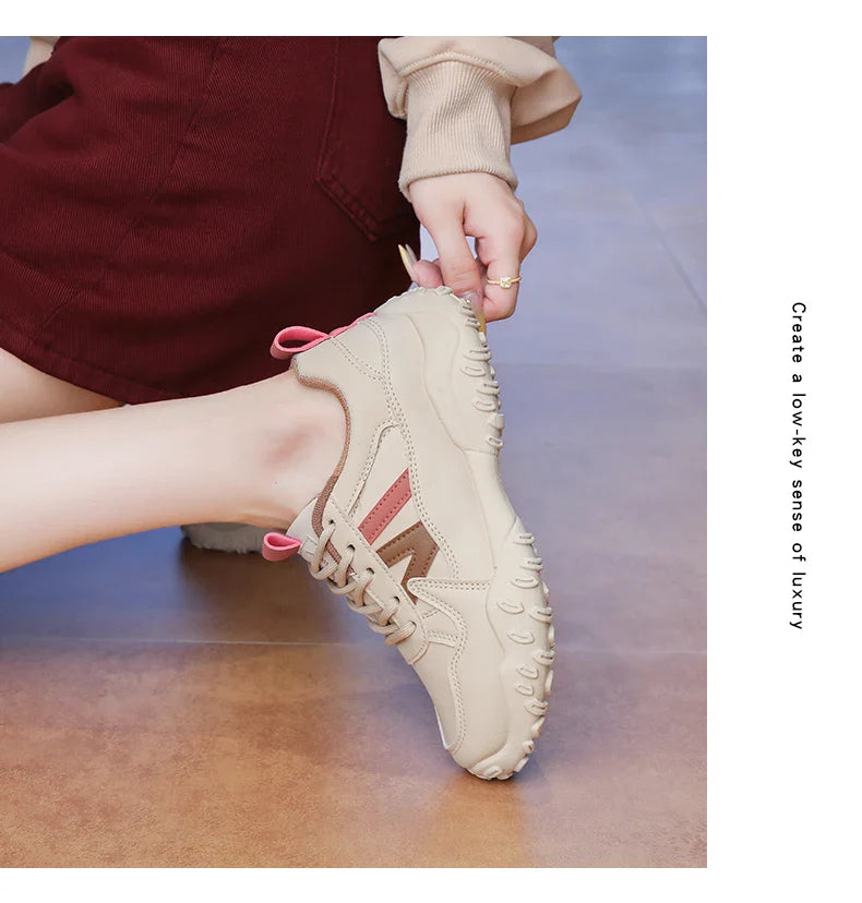 Low-top casual sneakers for women, versatile sports shoes, chunky dad shoes, slip-resistant and durable fashion shoes, KT299-1