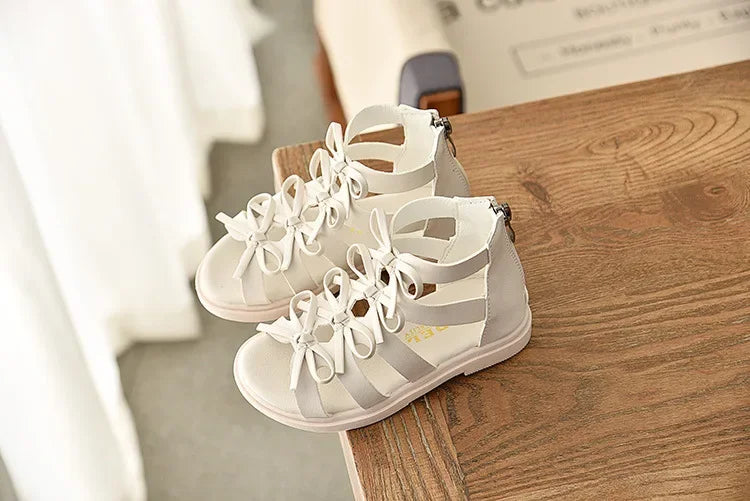 New Summer Kids Sandals for Girl Outdoor Beach Shoes Girls Gladiator Sandals Small Cute Bowknot Baby Toddler Girl Sandals 21-36
