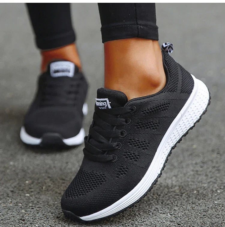 Woman Sneakers Shoes Fashion Lace Up Women's Sneakers Offers Solid Women's Sports Shoes Non-Slip Footwear Shoes For Women