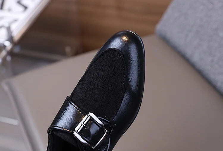 Fashion Girl Shoes 2025autumn New British Style Kid Formal Leather Shoe Simple Girls Casual Shoes Versatile Boy Performance Shoe