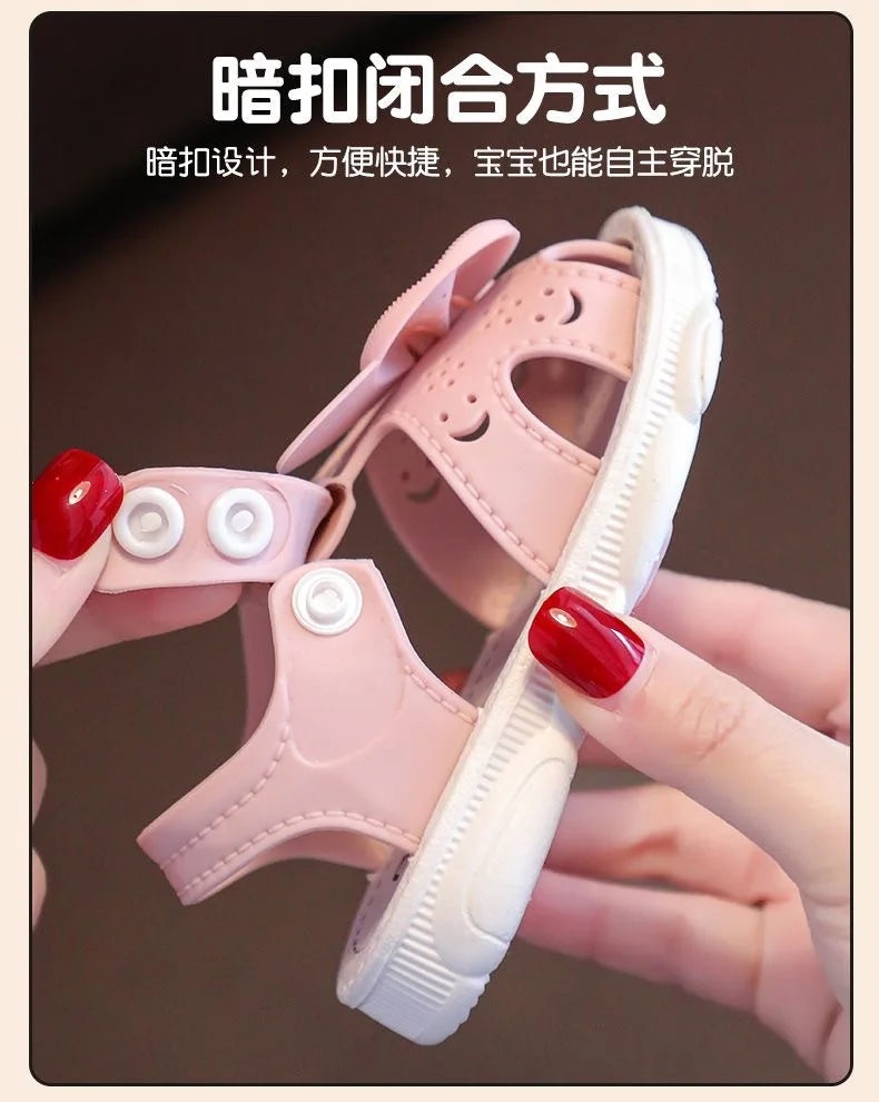 Infant Girls Sandals Summer Baby Shoes Can Make Sounds Cute Bow Princesses Kid Toddler Children Soft First Walkers