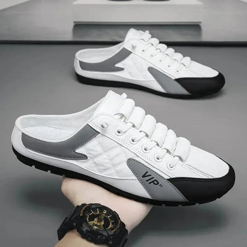 Summer Slippers for Men Trendy Men's Flat Bottom Casual Shoes Soft Sole Support Shoes Men's Sneakers (Available)