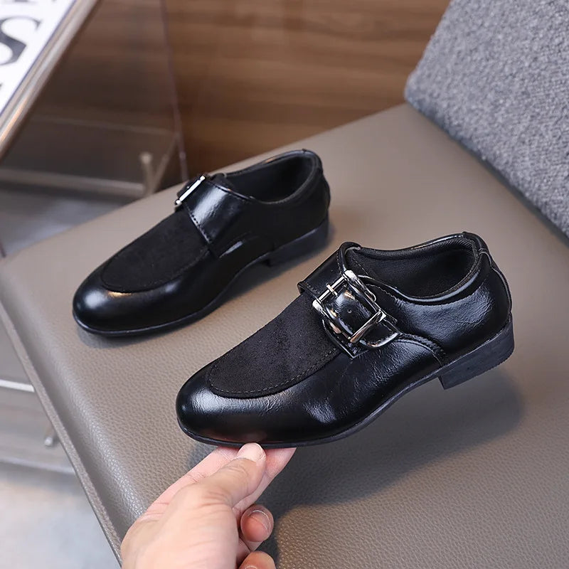 Fashion Girl Shoes 2025autumn New British Style Kid Formal Leather Shoe Simple Girls Casual Shoes Versatile Boy Performance Shoe