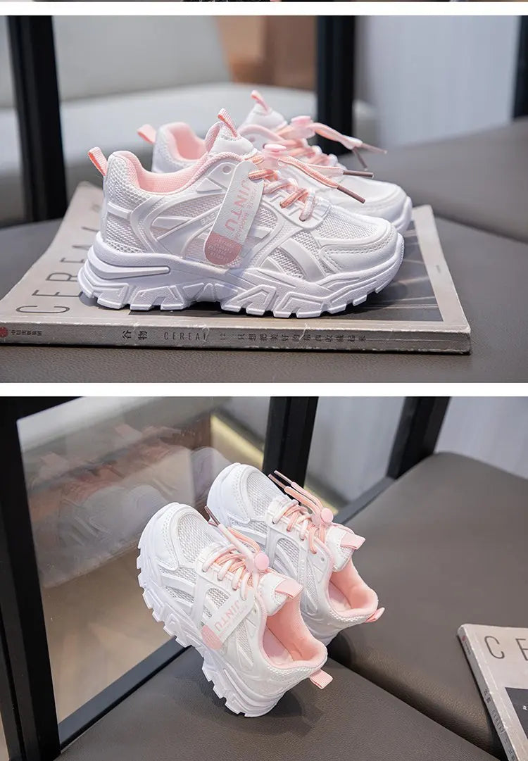 Children Mesh Sneakers Kids Boys Girls Lightweight Casual Sports Running Shoes New Arrival Soft Sole Summer Breathable Tennis