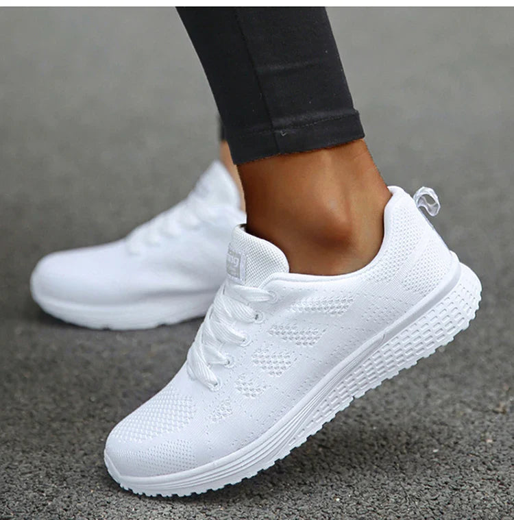 Woman Sneakers Shoes Fashion Lace Up Women's Sneakers Offers Solid Women's Sports Shoes Non-Slip Footwear Shoes For Women