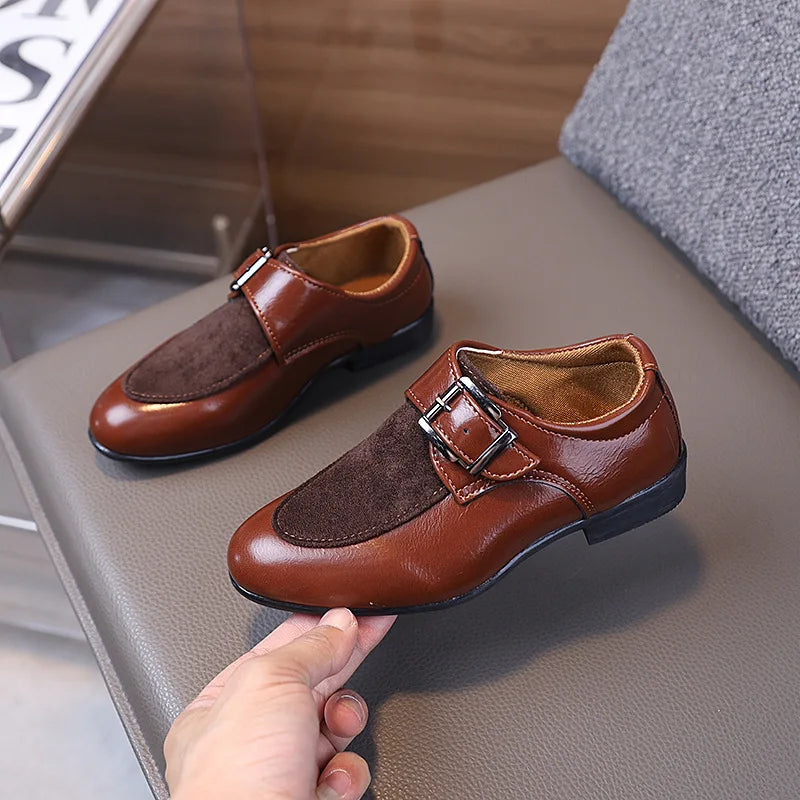 Fashion Girl Shoes 2025autumn New British Style Kid Formal Leather Shoe Simple Girls Casual Shoes Versatile Boy Performance Shoe