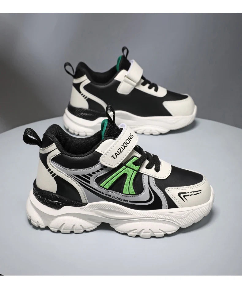 Kids Sneakers Casual Sports Shoes for Children 2025 New Design PU Leather Sneakers Boys Fashion Printed Running Shoes Trainers