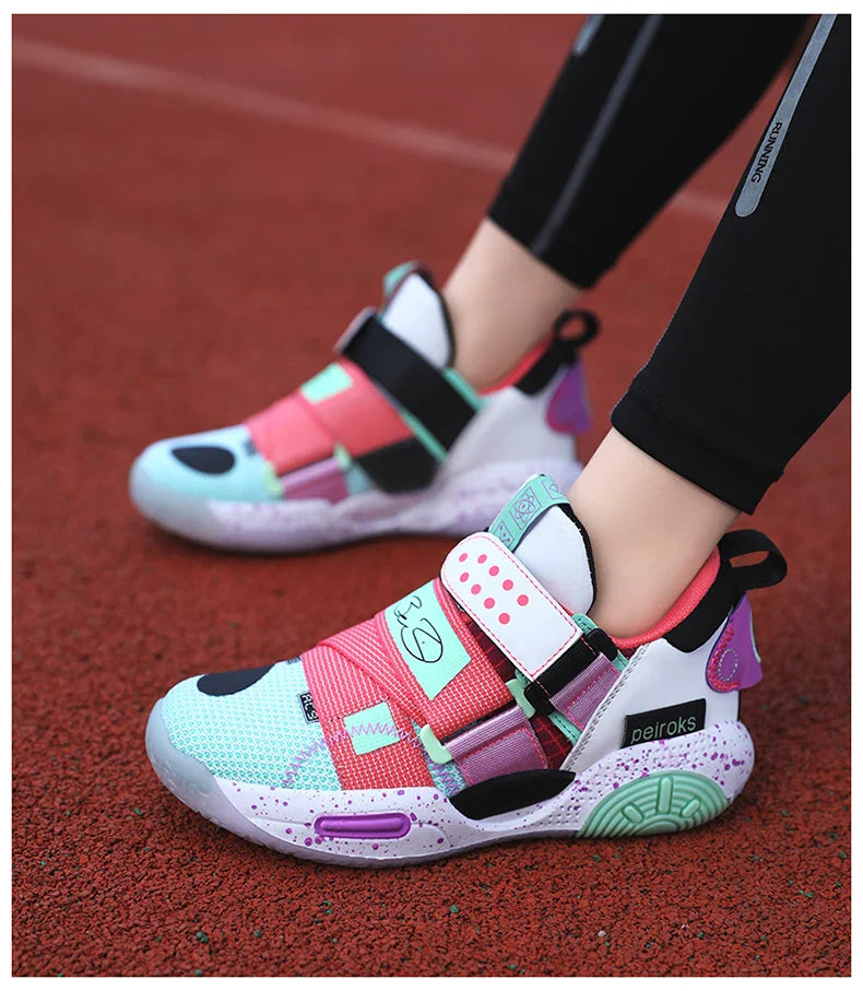 New Brand Children's Basketball Shoes For Boys Girls Non-slip Kids Sport Shoes Lightweight Outdoor Sneakers Trainers Footwear