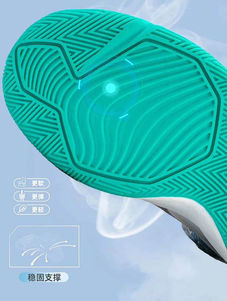 Fashion Basketball Shoes for Kids High-top Sneakers Children Casual Sports Shoes Ankle-protected Anti-slippery Gym Trainers Boys