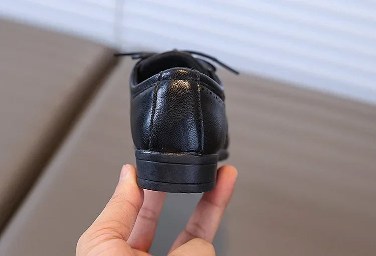 Boys School Leather Shoes New Performance Kids Black Loafers Fashion Children Formal Uniform Low-heels Shoes Causal Versatile